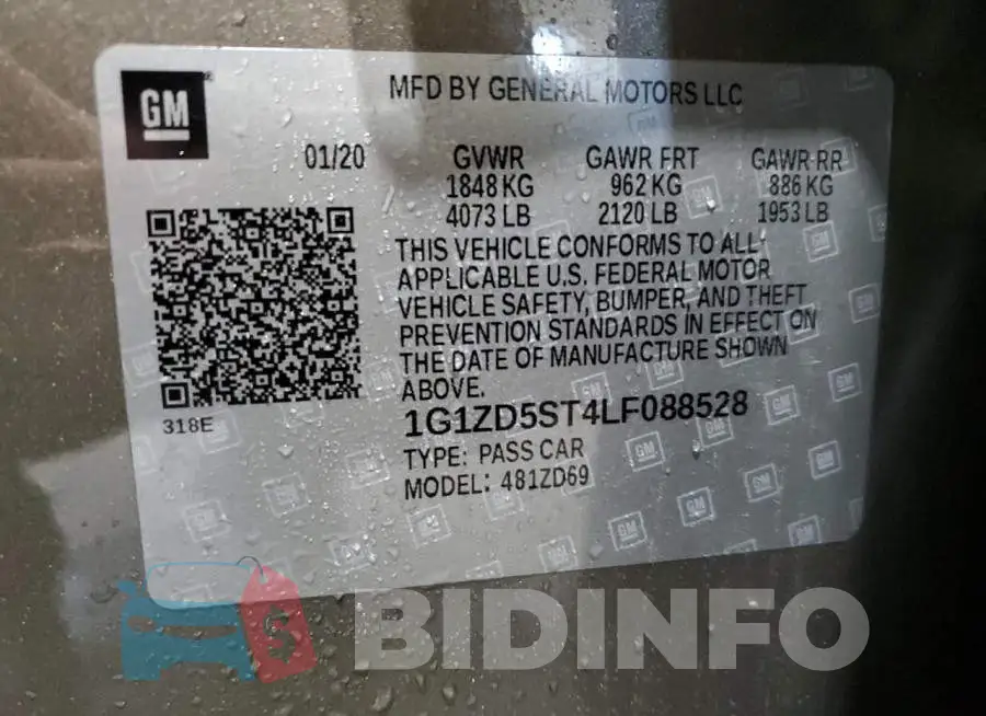 1G1ZD5ST4LF088528 Photo# 12
