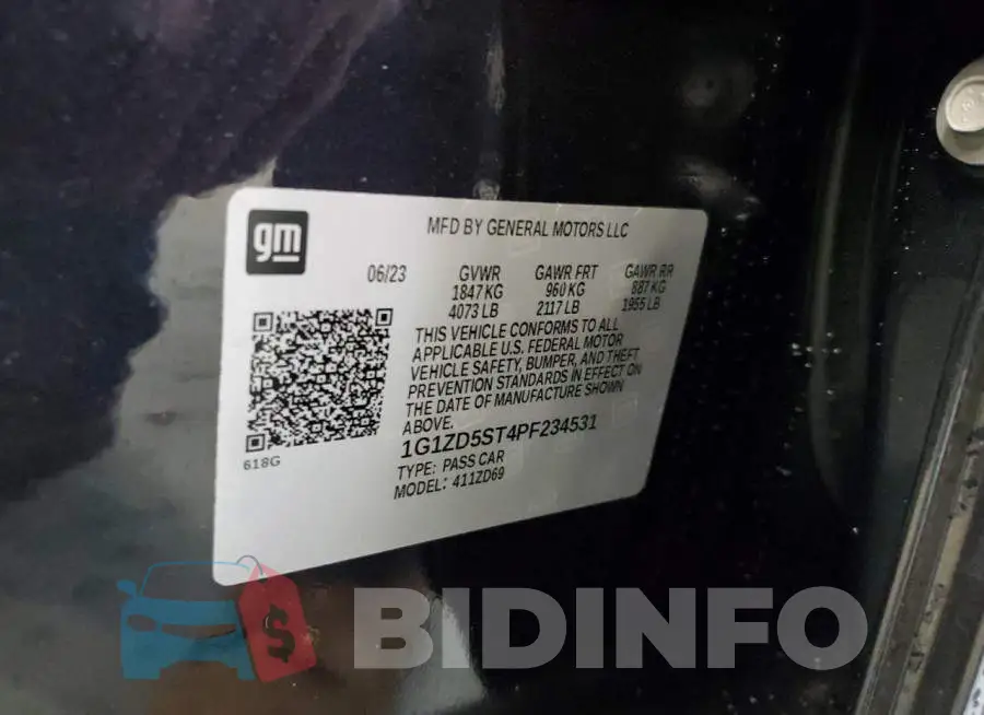 1G1ZD5ST4PF234531 Photo# 13