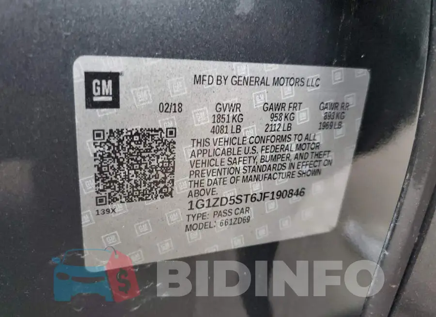 1G1ZD5ST6JF190846 Photo# 13