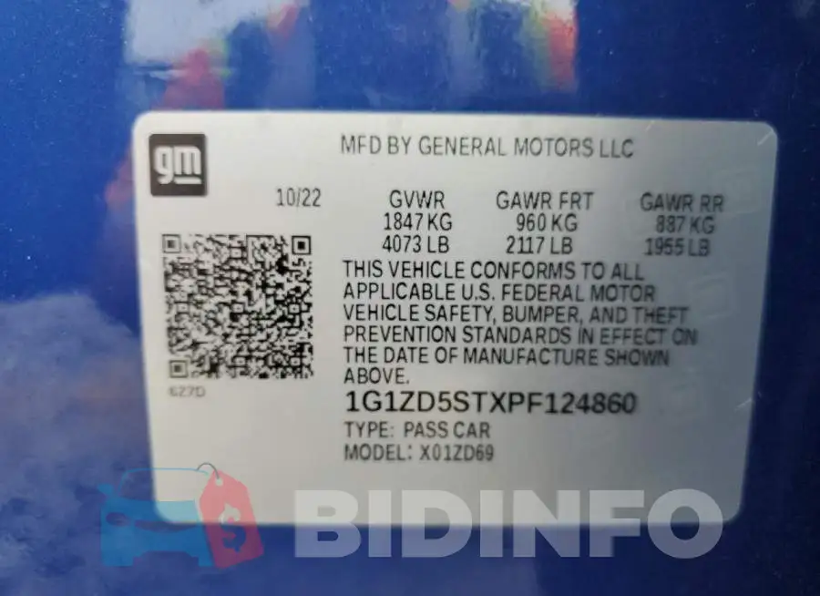 1G1ZD5STXPF124860 Photo# 13