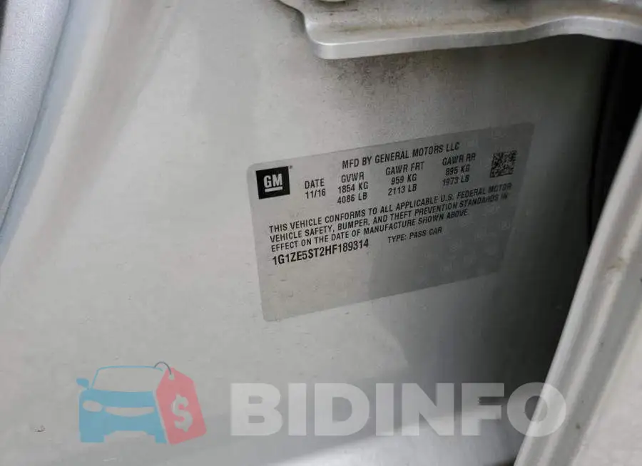 1G1ZE5ST2HF189314 Photo# 12