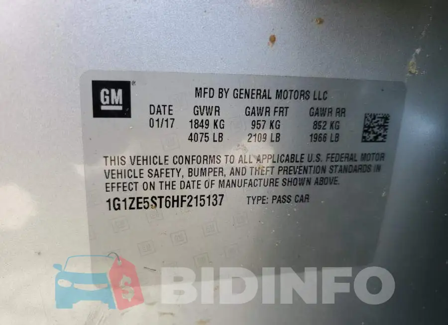 1G1ZE5ST6HF215137 Photo# 12