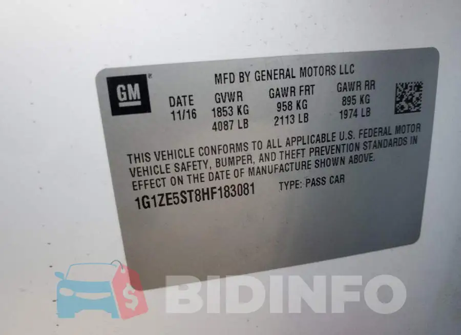 1G1ZE5ST8HF183081 Photo# 12