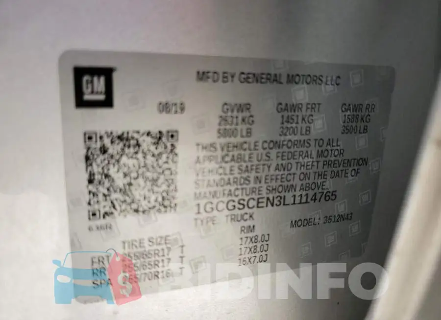 1GCGSCEN3L1114765 Photo# 12
