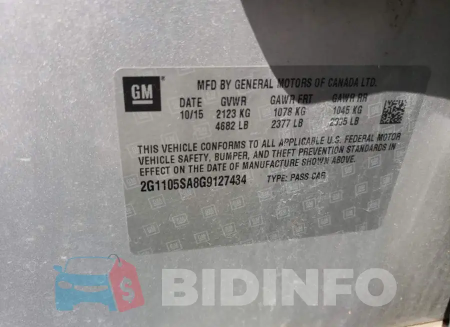 2G1105SA8G9127434 Photo# 12