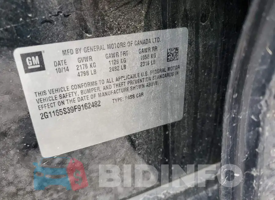 2G1165S39F9162482 Photo# 12