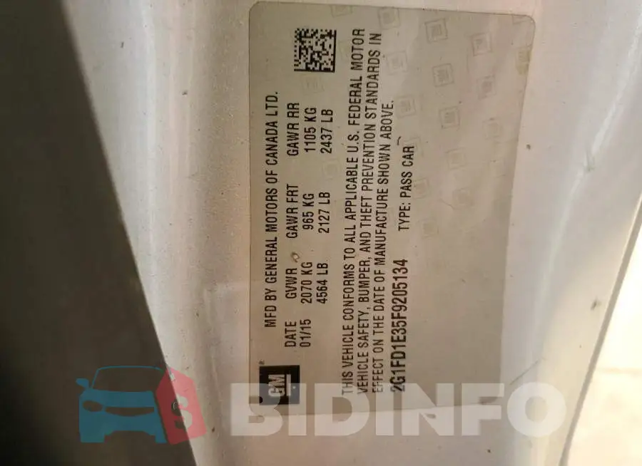 2G1FD1E35F9205134 Photo# 12