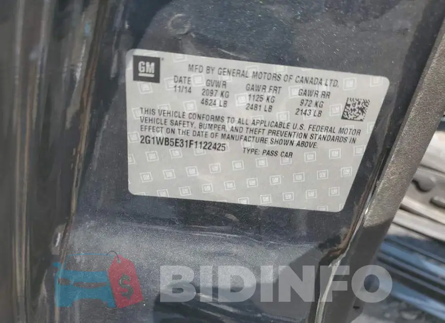 2G1WB5E31F1122425 Photo# 12