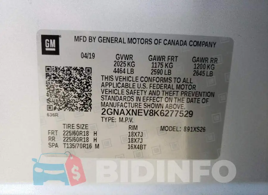 2GNAXNEV8K6277529 Photo# 13