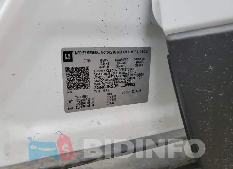 3GNCJKSB5LL109993 Photo# 12