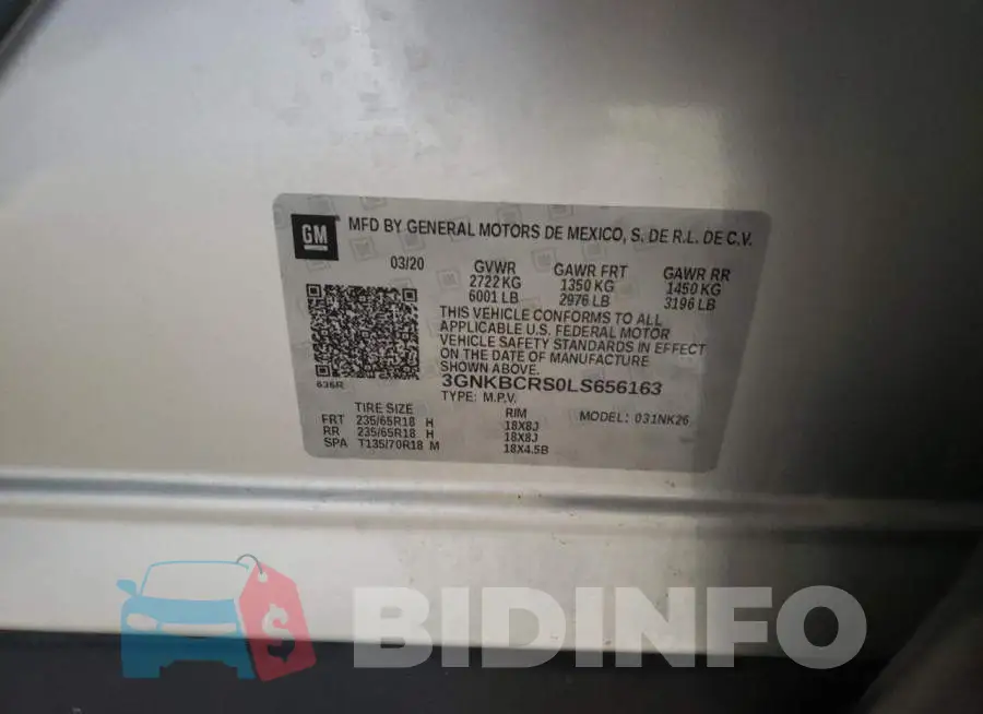 3GNKBCRS0LS656163 Photo# 12