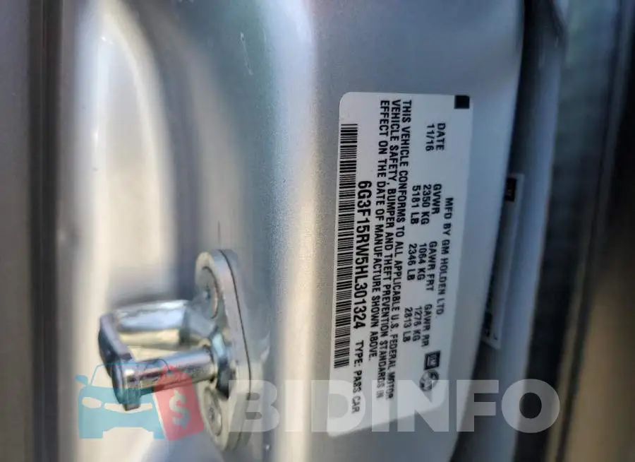 6G3F15RW5HL301324 Photo# 12