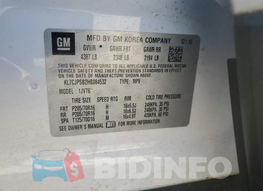 KL7CJPSB2HB084532 Photo# 12
