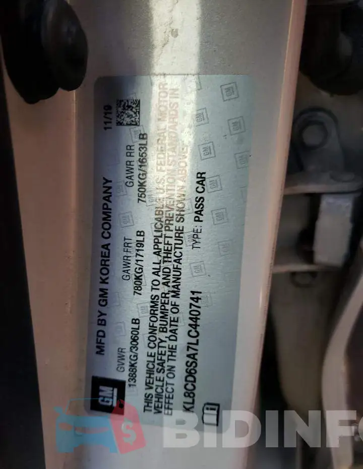 KL8CD6SA7LC440741 Photo# 12