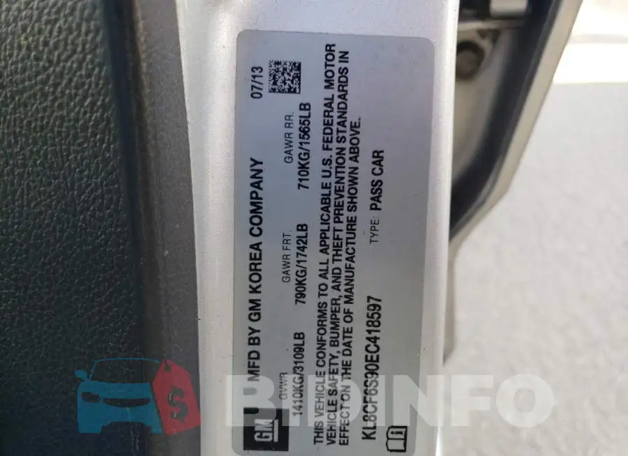 KL8CF6S90EC418597 Photo# 13
