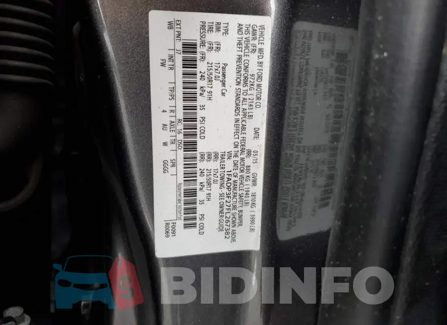 1FADP3F27FL267382 Photo# 12