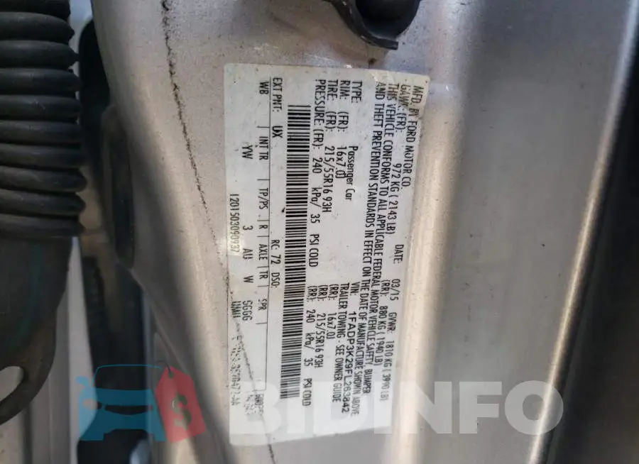 1FADP3K29FL263842 Photo# 13