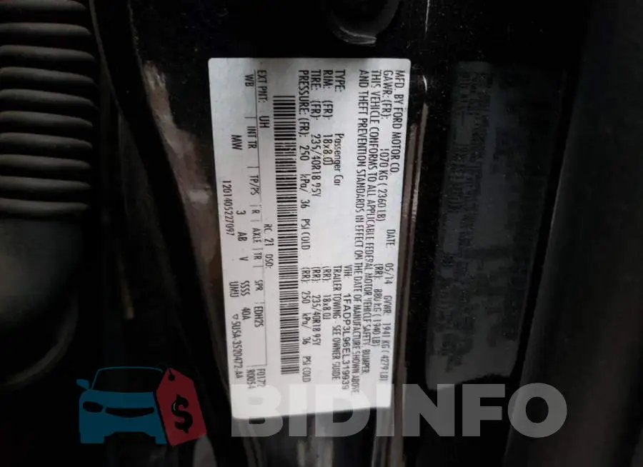 1FADP3L96EL319939 Photo# 12