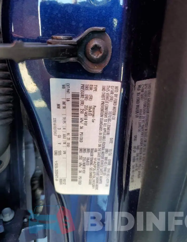 1FADP3L97GL393261 Photo# 12