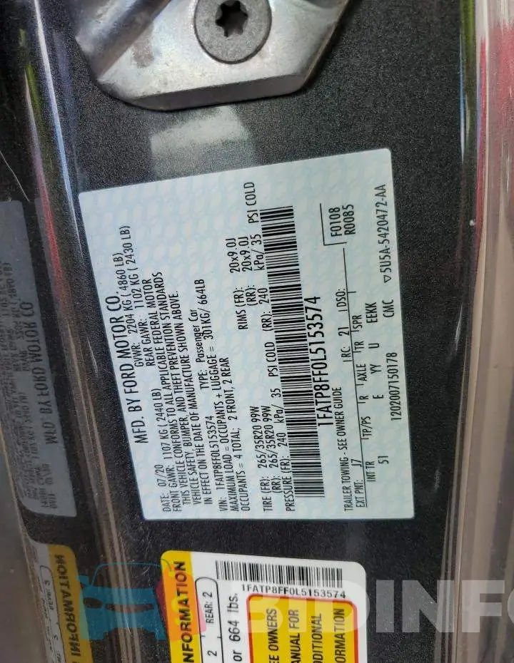 1FATP8FF0L5153574 Photo# 12