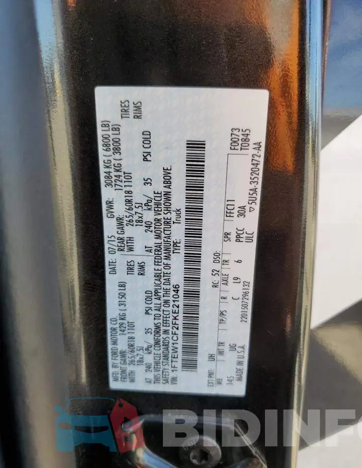 1FTEW1CF2FKE21046 Photo# 12