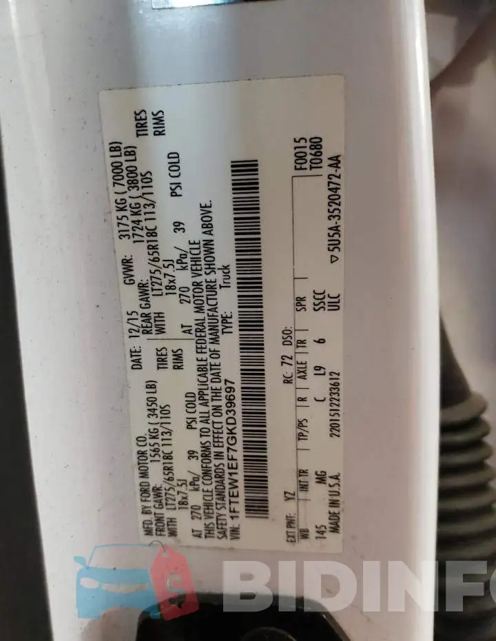 1FTEW1EF7GKD39697 Photo# 12