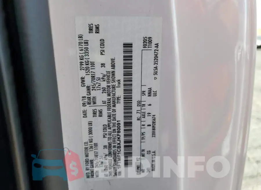 1FTMF1CBXJKF80091 Photo# 13