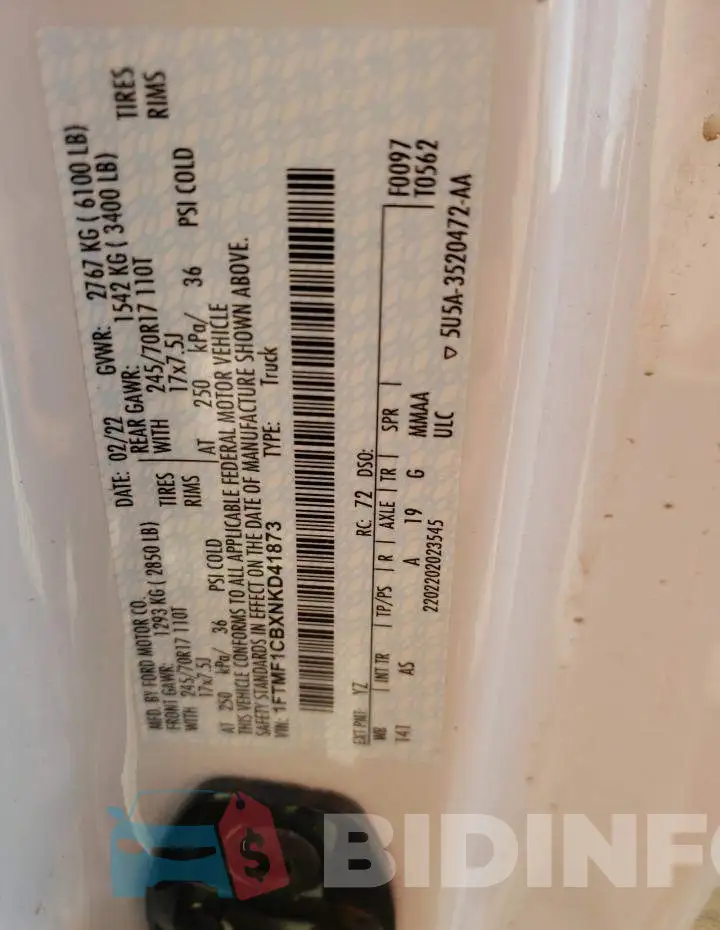1FTMF1CBXNKD41873 Photo# 12
