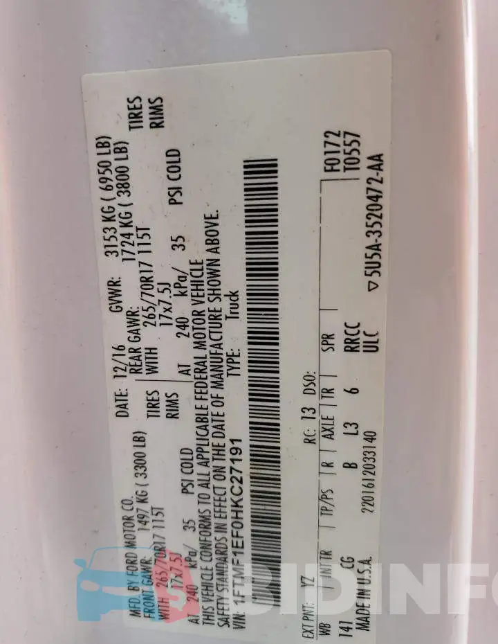 1FTMF1EF0HKC27191 Photo# 12