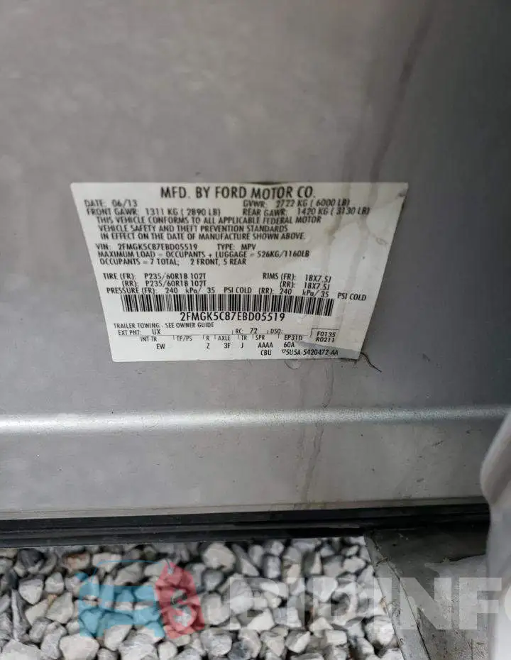 2FMGK5C87EBD05519 Photo# 13