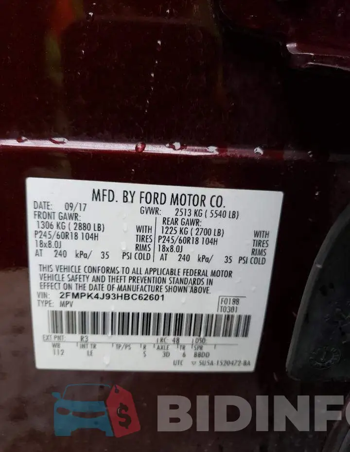 2FMPK4J93HBC62601 Photo# 13