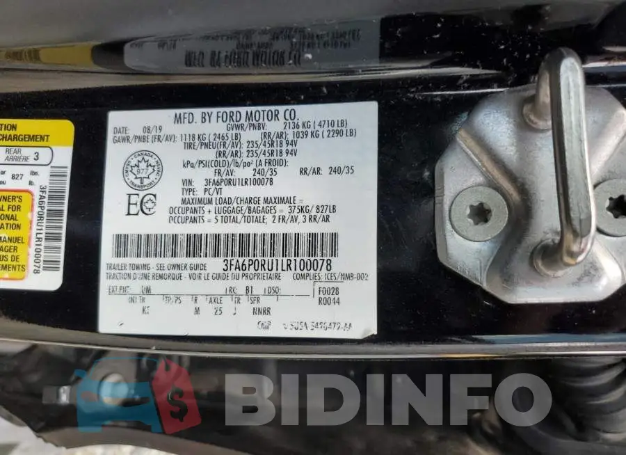 3FA6P0RU1LR100078 Photo# 12