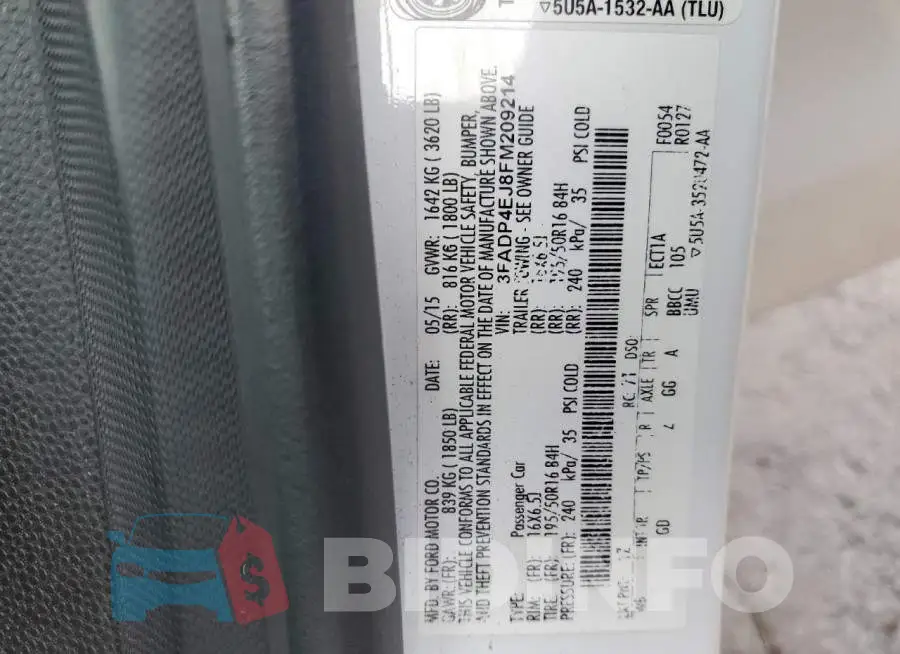 3FADP4EJ8FM209214 Photo# 12