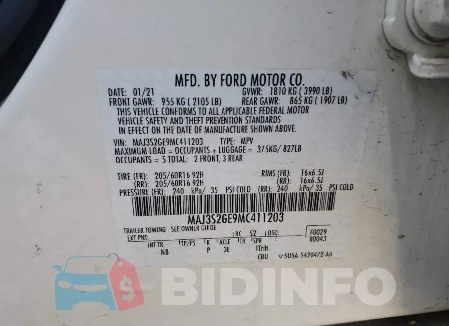 MAJ3S2GE9MC411203 Photo# 12