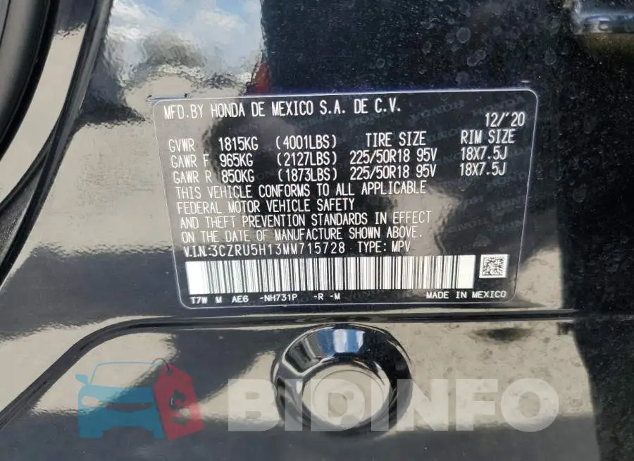 3CZRU5H13MM715728 Photo# 13