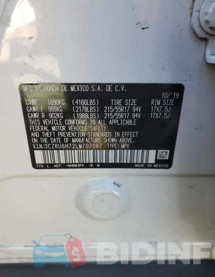 3CZRU6H72LM702087 Photo# 12