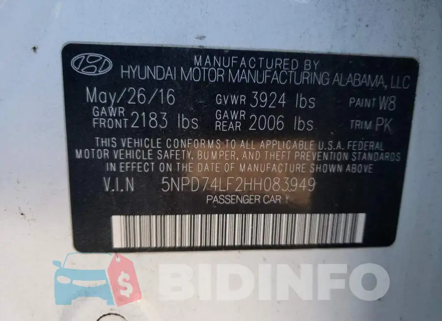 5NPD74LF2HH083949 Photo# 12