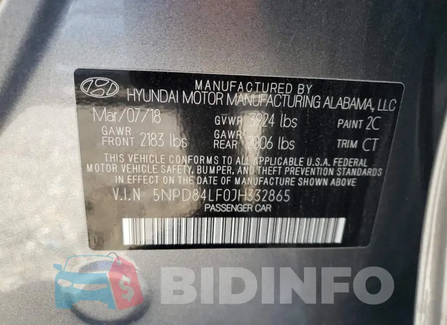 5NPD84LF0JH332865 Photo# 12
