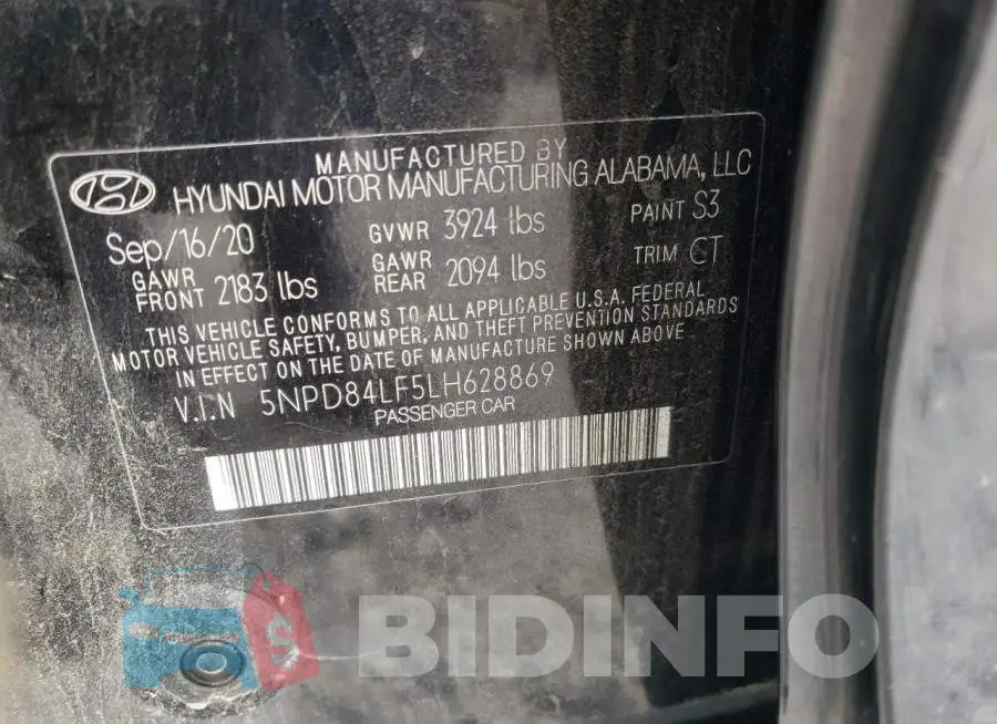 5NPD84LF5LH628869 Photo# 12