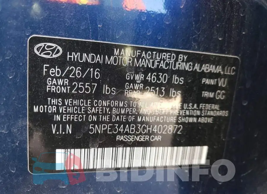 5NPE34AB3GH402872 Photo# 12