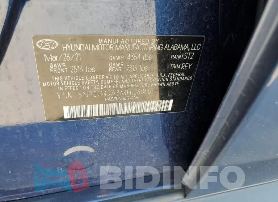 5NPEG4JA3MH126880 Photo# 13