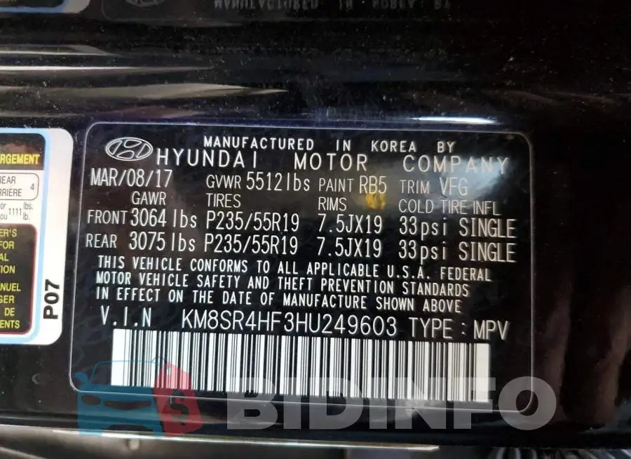 KM8SR4HF3HU249603 Photo# 13