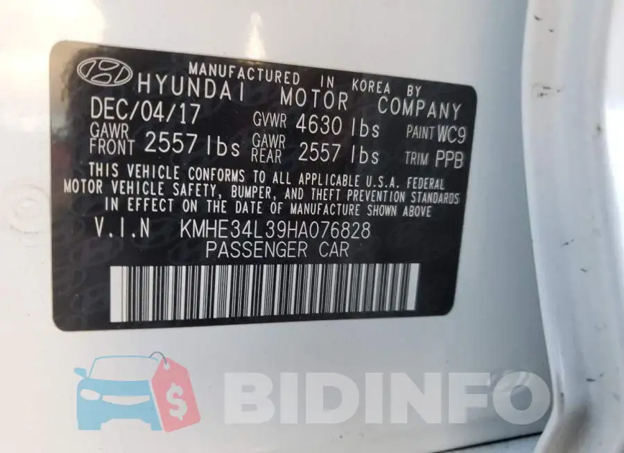 KMHE34L39HA076828 Photo# 12