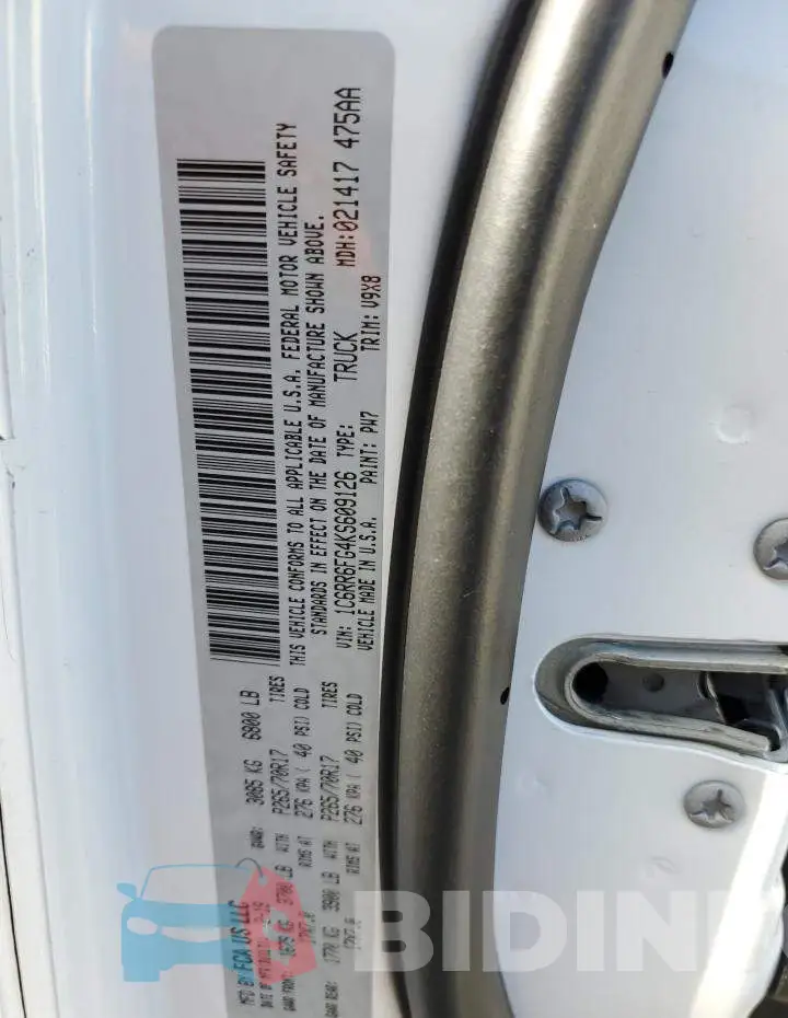 1C6RR6FG4KS609126 Photo# 12