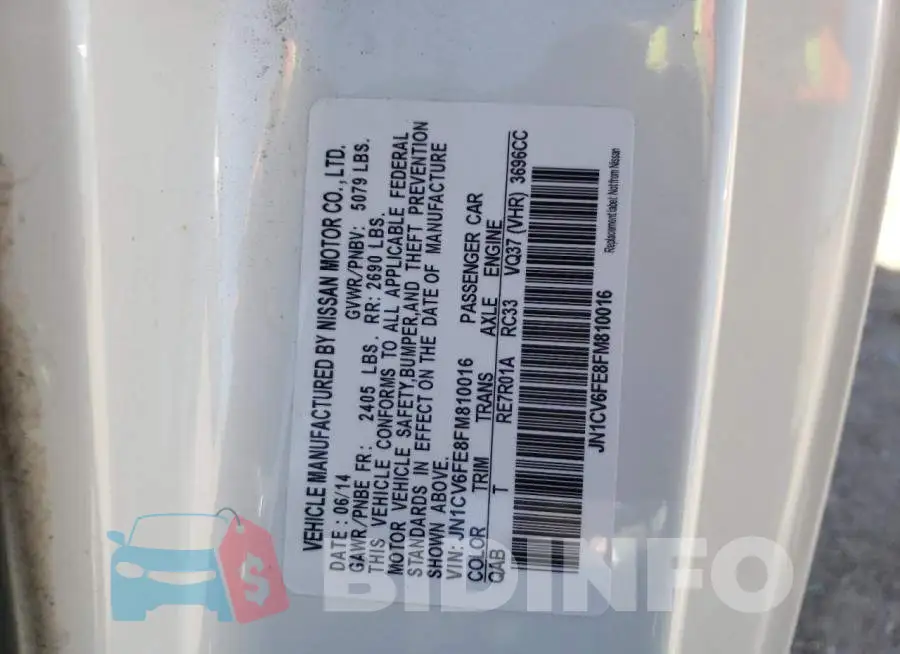JN1CV6FE8FM810016 Photo# 13