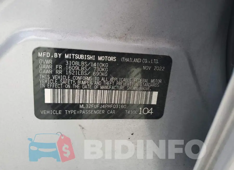 ML32FUFJ4PHF03160 Photo# 12