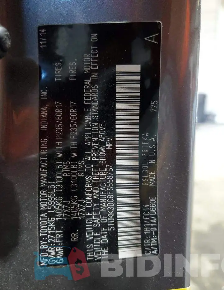5TDKK3DC8FS558757 Photo# 14
