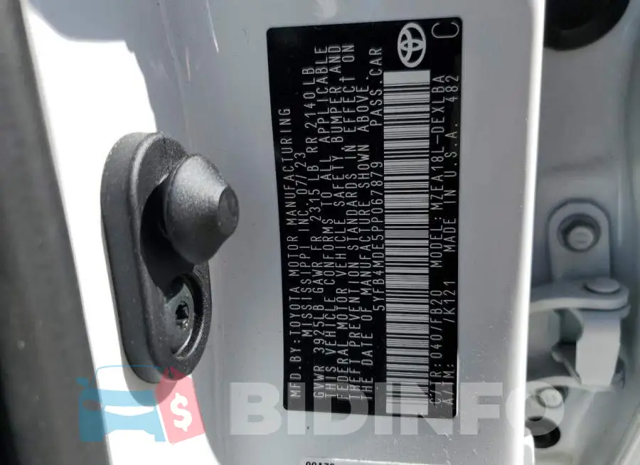 5YFB4MDE5PP067879 Photo# 12