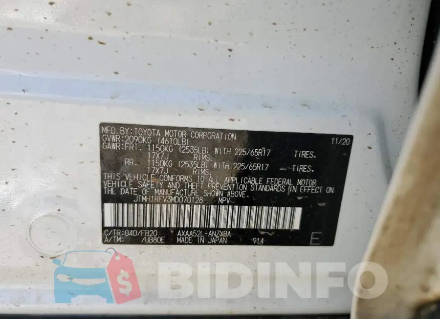 JTMH1RFV3MD070128 Photo# 12