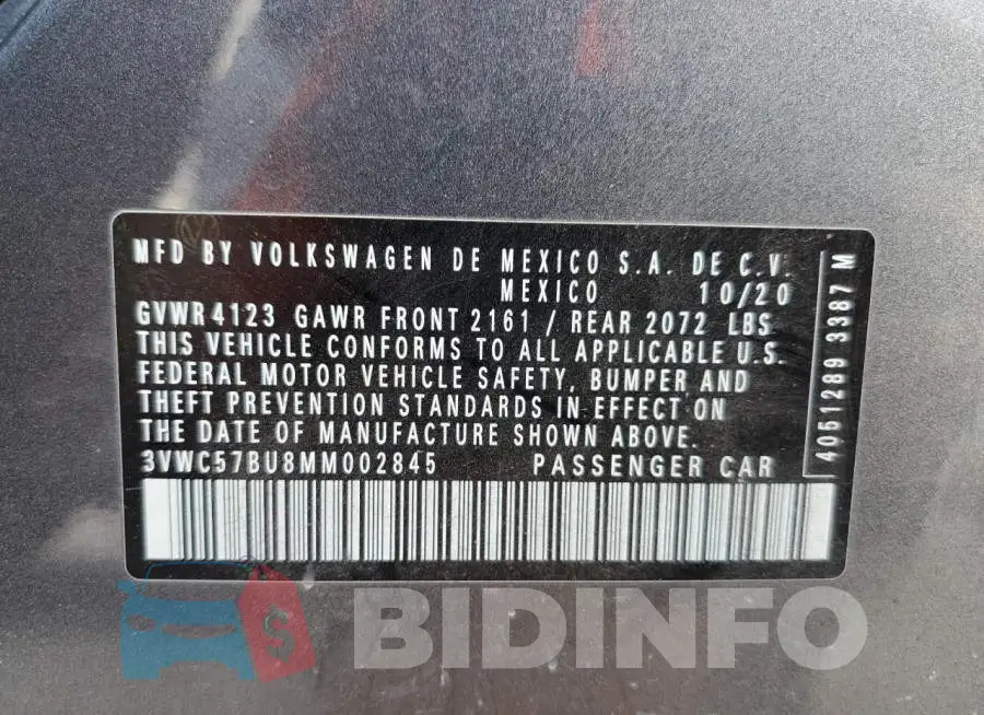 3VWC57BU8MM002845 Photo# 12